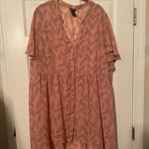 Salmon Pink sheer shirt from torrid - never worn